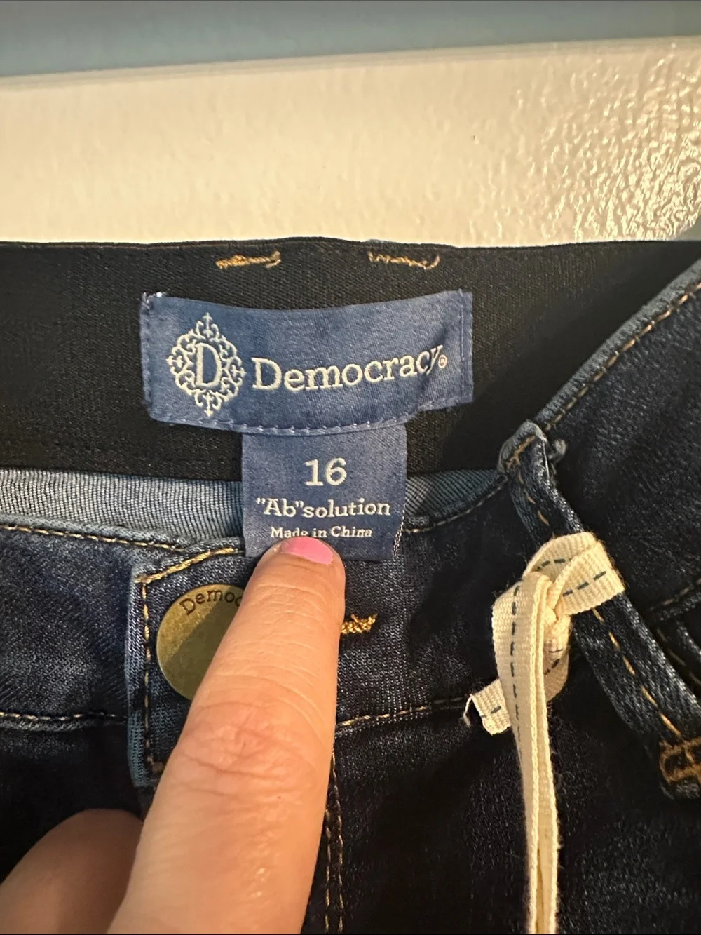 Democracy Dark Blue Wide Leg Jeans - Curve Equality - Picture 2 of 12